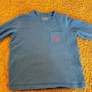 Vineyard vines cotton 4T blue long sleeve basketball tee